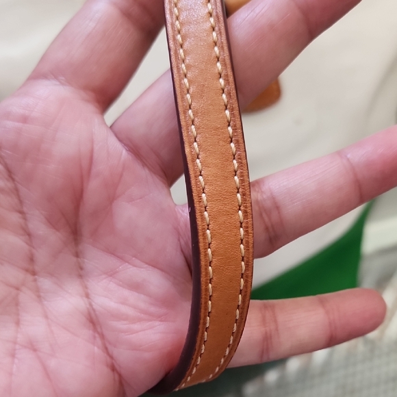 Dooney & Bourke Leather Tote White Green Tan Colorblock Shoulder Bag - Picture 10 of 15